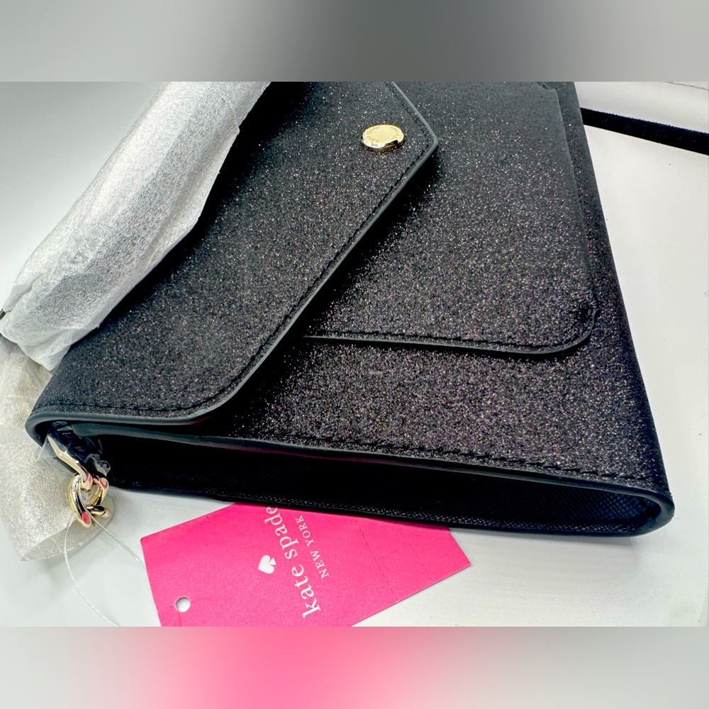 Kate Spade Glimmer Envelope Clutch with Crossbody strap - Picture 2 of 10